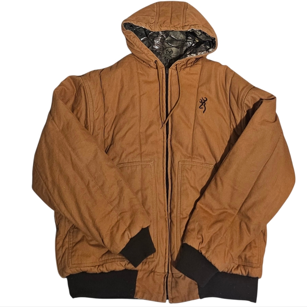 Browning reversible brown and camo jacket. Size L.